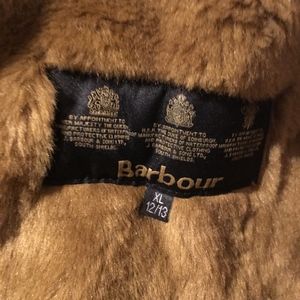 Barbour Waxed Cotton Canvas Jacket with Fur Lining